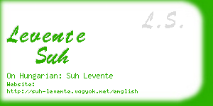 levente suh business card